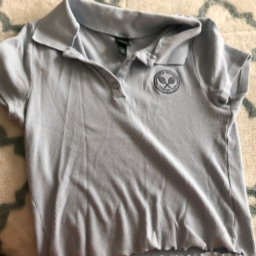 Country club baby blue tank top